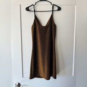 Elegant Gold Slip Dress